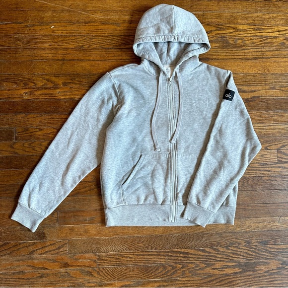 ALO Yoga Renown Heavy Weight Full Zip Hoodie Medium - Picture 2 of 4